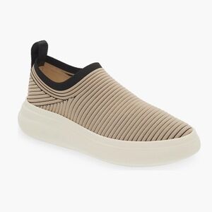 Rag & Bone Brixley Cream Black Knit Slip-On Sneakers